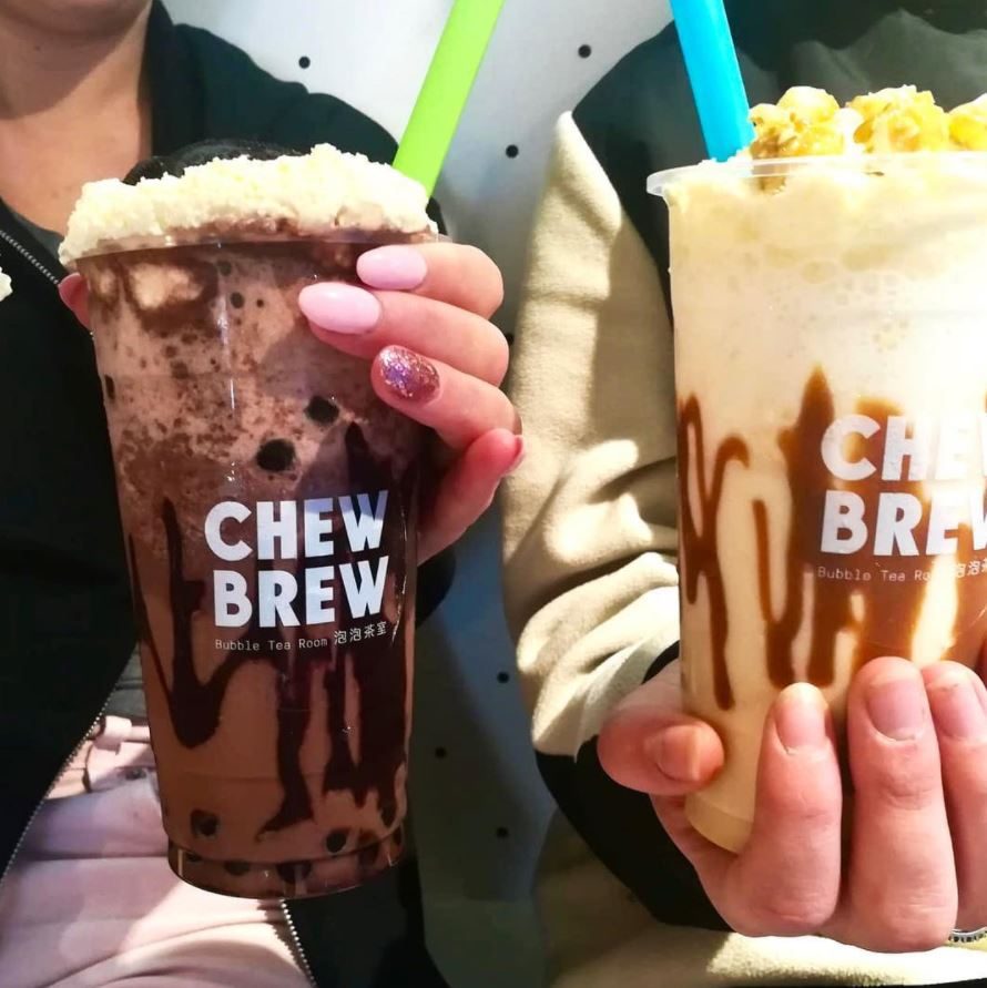 Chewbrew — cups en vitrine